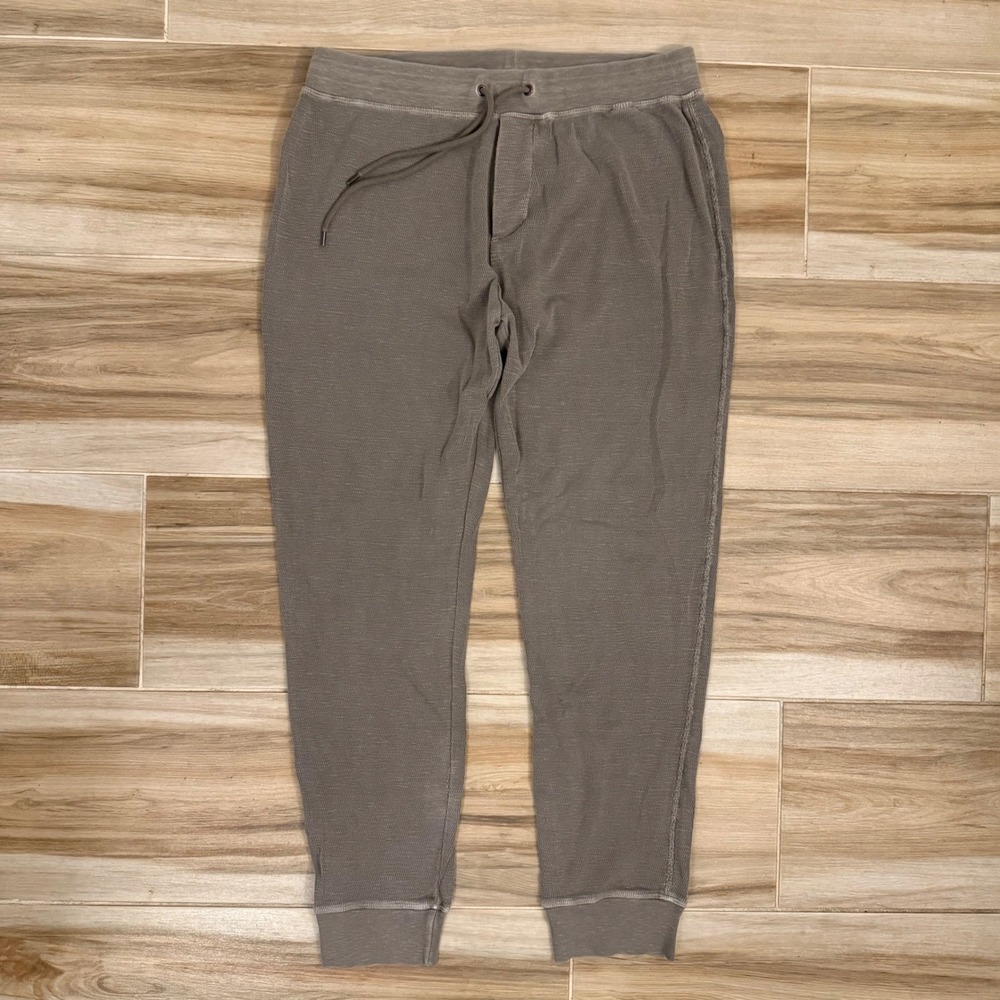 James Perse Standard Mens Grey Thermal Waffle Knit Jogger Pants Size 3 MSTM1369